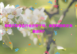 疫情過(guò)后廢品行業(yè)還好干嗎，廢塑料回收還有前途嗎？