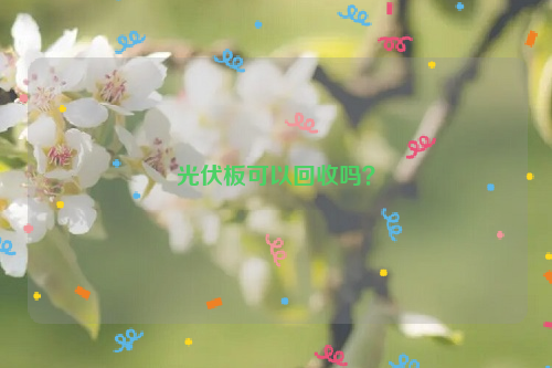 光伏板可以回收嗎？